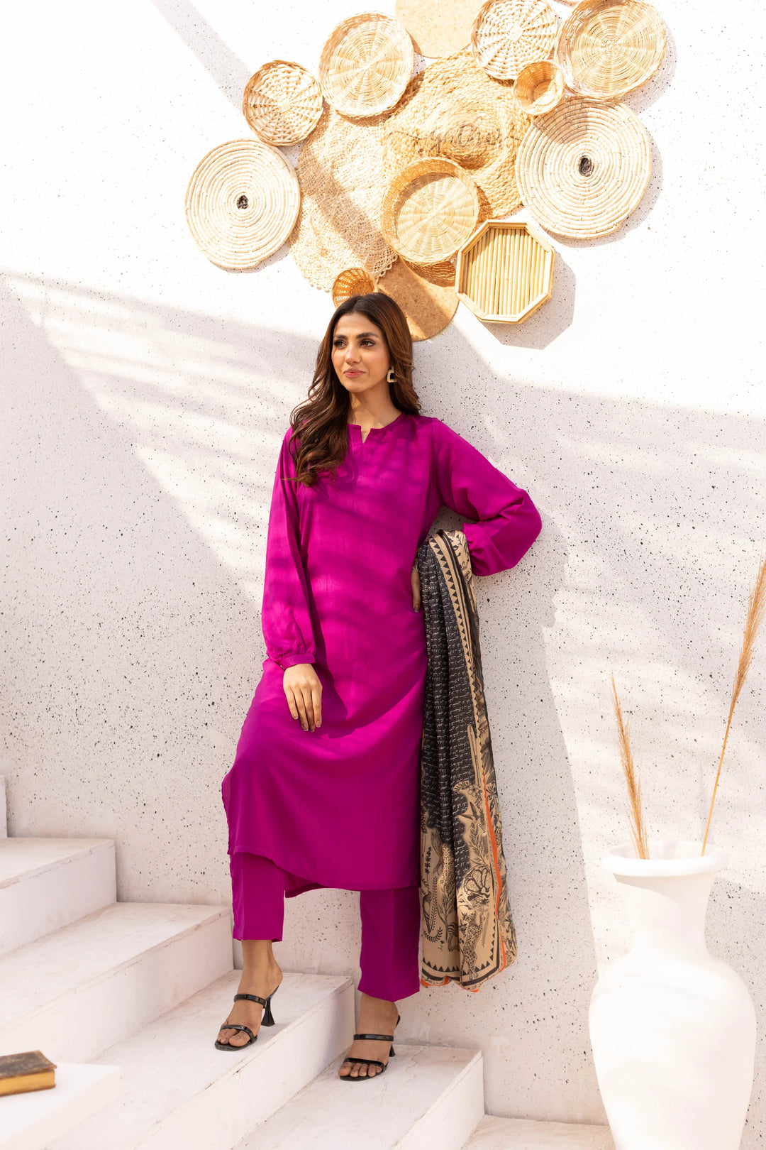 Dhaga Women Scarve Printed Crinkle Silk 1 Piece Forest Scarf - Summer Collection