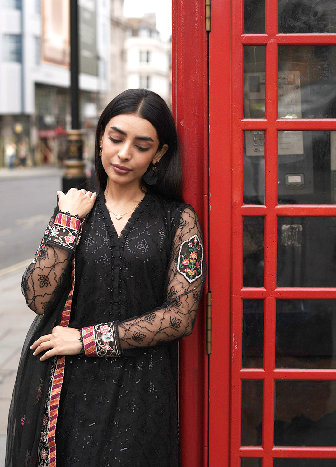 Rusukh by Sahane Unstitched Embroidered Net 3 Piece Suit ZAHLIA Festive Collection
