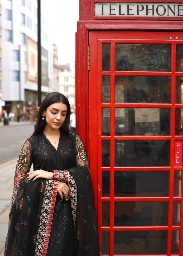 Rusukh by Sahane Unstitched Embroidered Net 3 Piece Suit ZAHLIA Festive Collection