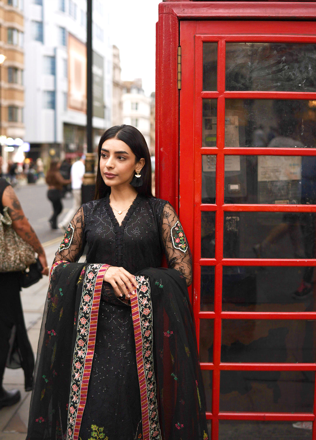 Rusukh by Sahane Unstitched Embroidered Net 3 Piece Suit ZAHLIA Festive Collection
