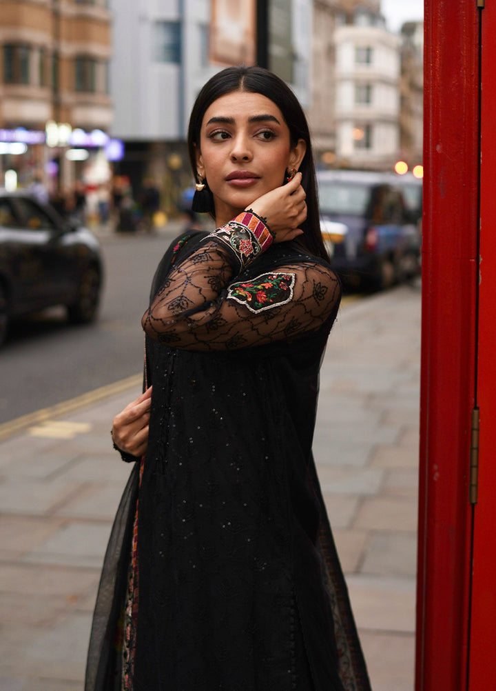 Rusukh by Sahane Unstitched Embroidered Net 3 Piece Suit ZAHLIA Festive Collection
