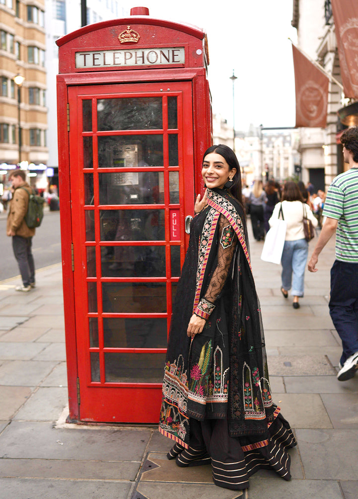 Rusukh by Sahane Unstitched Embroidered Net 3 Piece Suit ZAHLIA Festive Collection