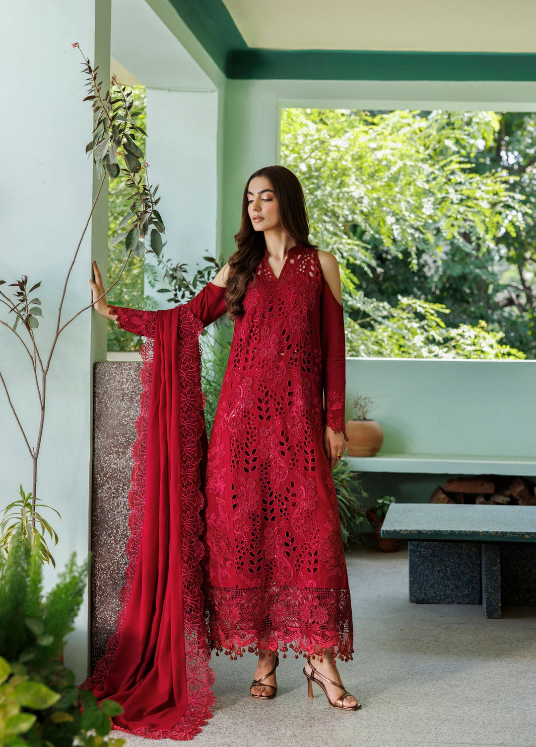 Plush Luxury by Asifa and Nabeel Unstitched Embroidered Pashmina 3 Piece Suit Velvet Aria WLXU-04 - Festive Collection