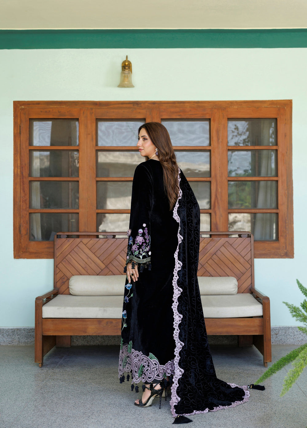 Plush Luxury by Asifa and Nabeel Unstitched Embroidered Velvet 3 Piece Suit Ivy WLXU-09 - Festive Collection