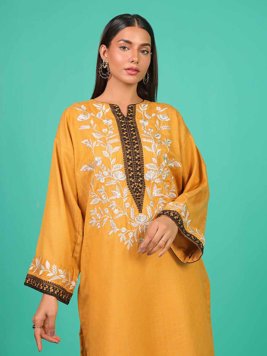 Salitex Women Embroidered Dobby 1 Piece Shirt WRTKBA24AL145 - Winter Collection
