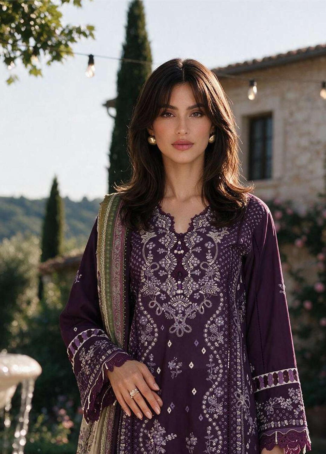 Zellbury Unstitched Embroidered Cotton 3 Piece Suit ZB26UCC WUS26E34113 - Casual Collection