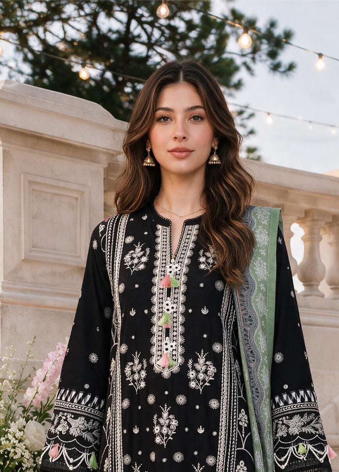 Zellbury Unstitched Embroidered Cotton 3 Piece Suit ZB26UCC WUS26E34124 - Casual Collection