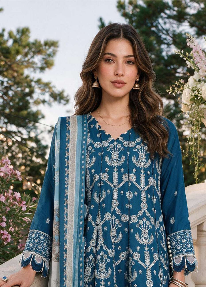 Zellbury Unstitched Embroidered Cotton 3 Piece Suit ZB26UCC WUS26E34126 - Casual Collection