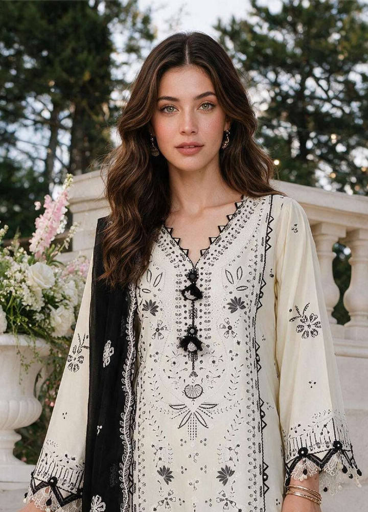 Zellbury Unstitched Embroidered Cotton 3 Piece Suit ZB26UCC WUS26E34135 - Casual Collection