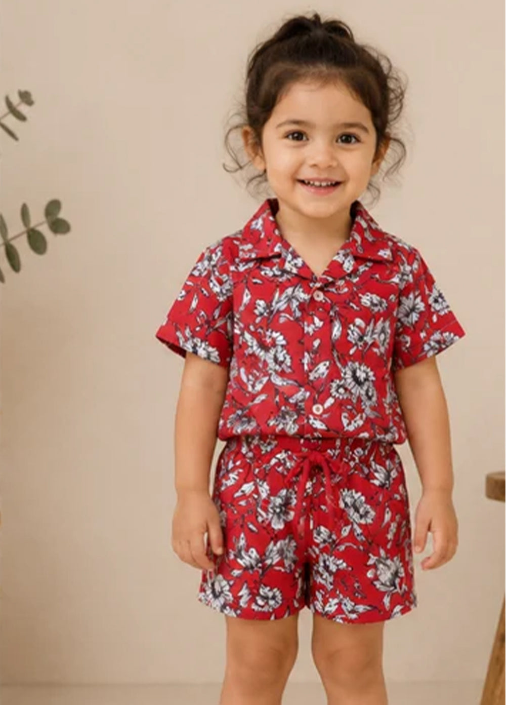BabyCo Kids RTW Printed Cotton Co-Ord Sets Suit Waikiki Floral Resort Unisex - Casual Collection