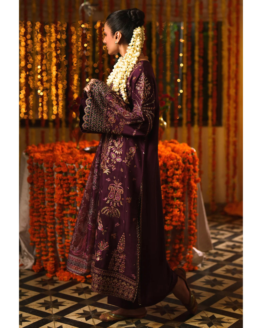 Chand Bali by Casuallite RTW Embroidered Viscose Silk 3 Piece Suit CL26UCR Husn e Zareen - Wedding Collection