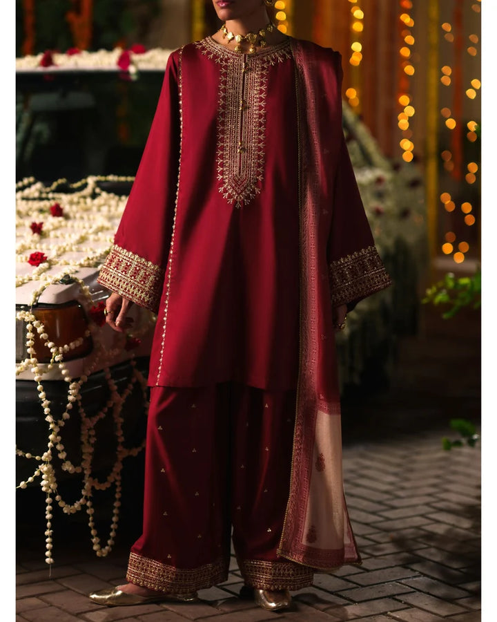 Chand Bali by Casuallite RTW Embroidered Viscose Silk 3 Piece Suit CL26UCR Waqar e Surkh - Wedding Collection