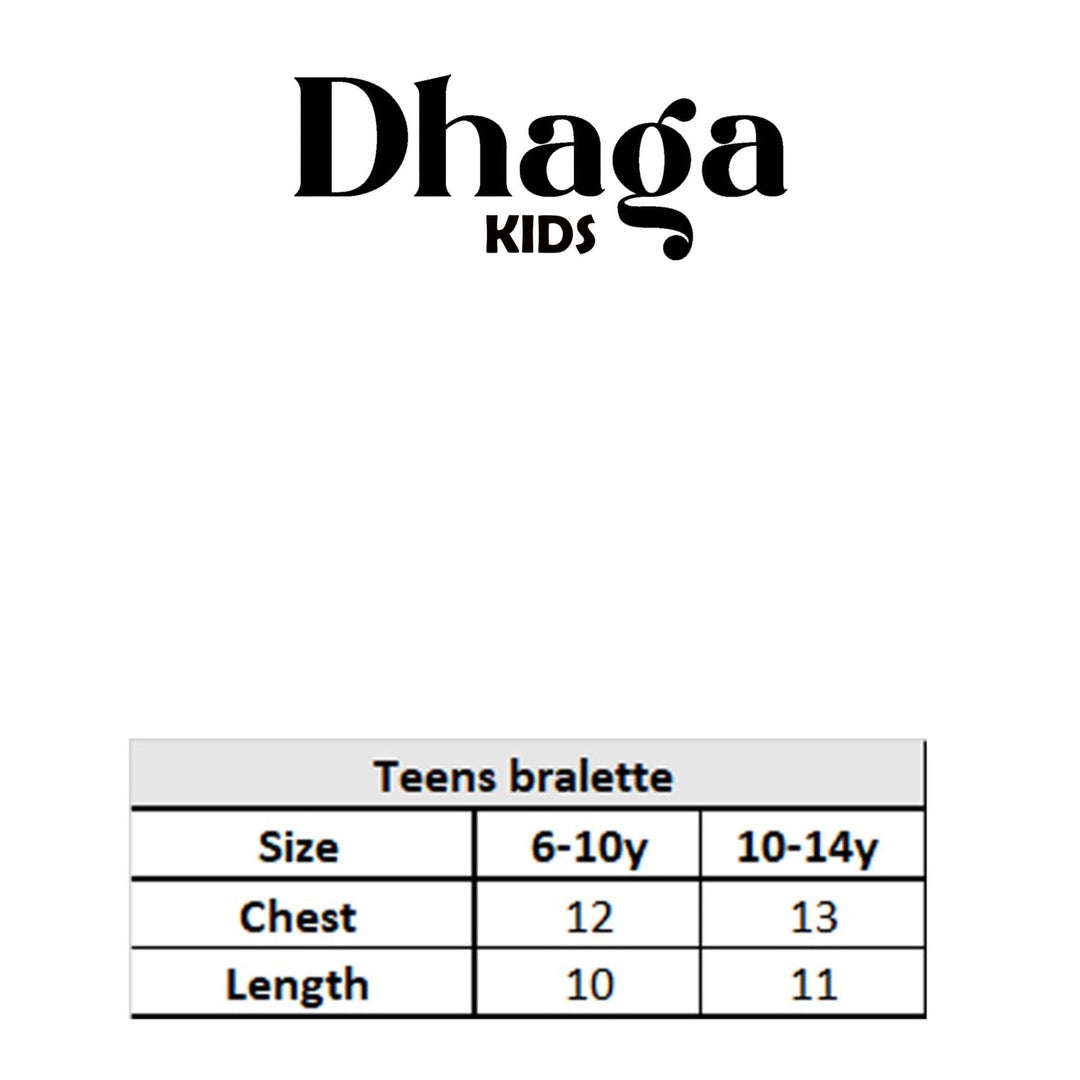 Dhaga Kids Pret Solids Stretchable Lycra Jersey 1 Piece Pack of 3 Cami Bralette HDKB - Summer Collection