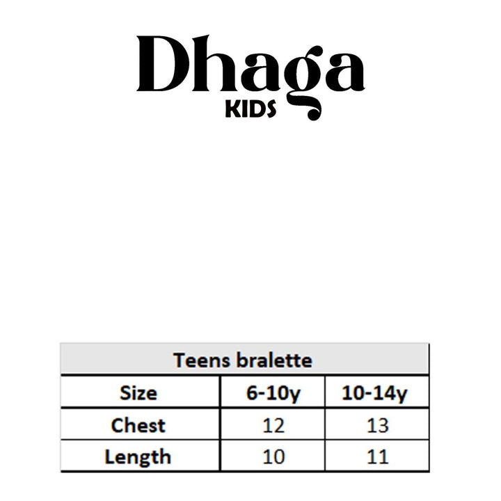 Dhaga Kids Pret Solids Stretchable Lycra Jersey 1 Piece Pack of 3 Cami Bralette HDKB - Summer Collection