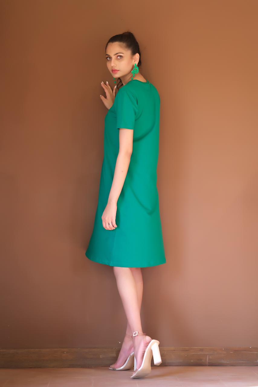 Dhaga Women Western Solids T- Shirt jersy Lush Meadow DHLT08 - Summer Collection