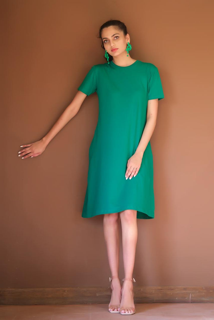 Dhaga Women Western Solids T- Shirt jersy Lush Meadow DHLT08 - Summer Collection