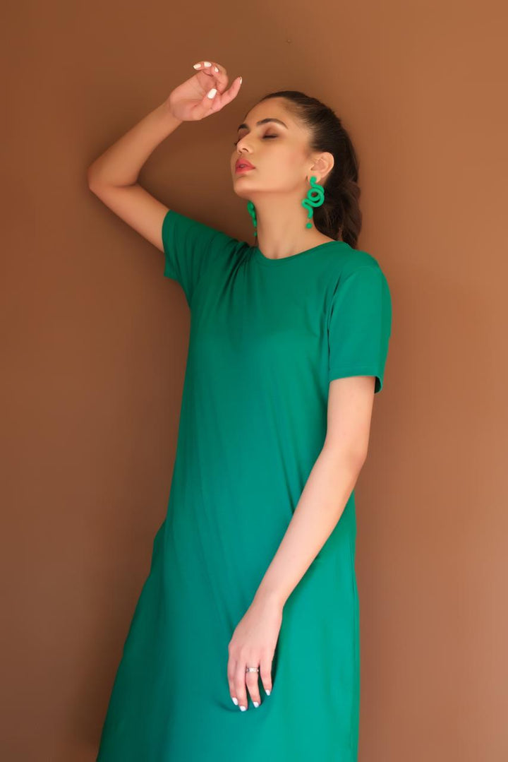 Dhaga Women Western Solids T- Shirt jersy Lush Meadow DHLT08 - Summer Collection