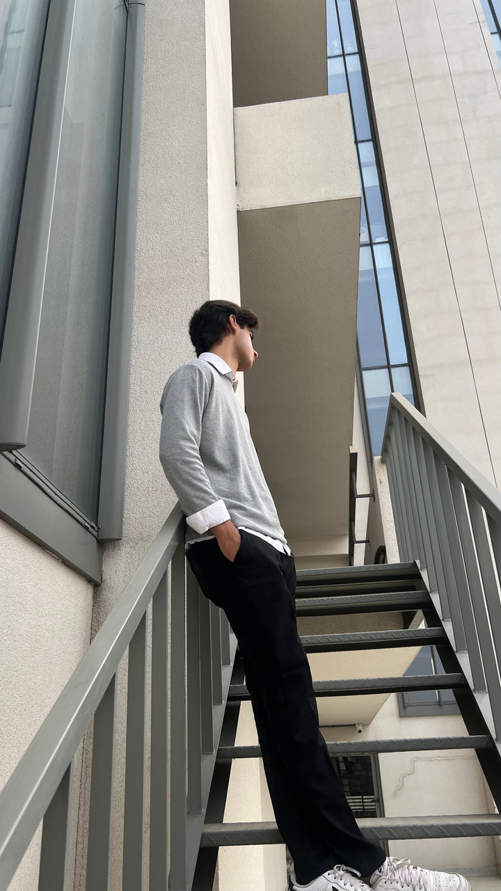 Muraqsh Ready To Wear Solids Cotton Men Waffle Grey Sweat Shirt ABD-WGSS - Summer Collection