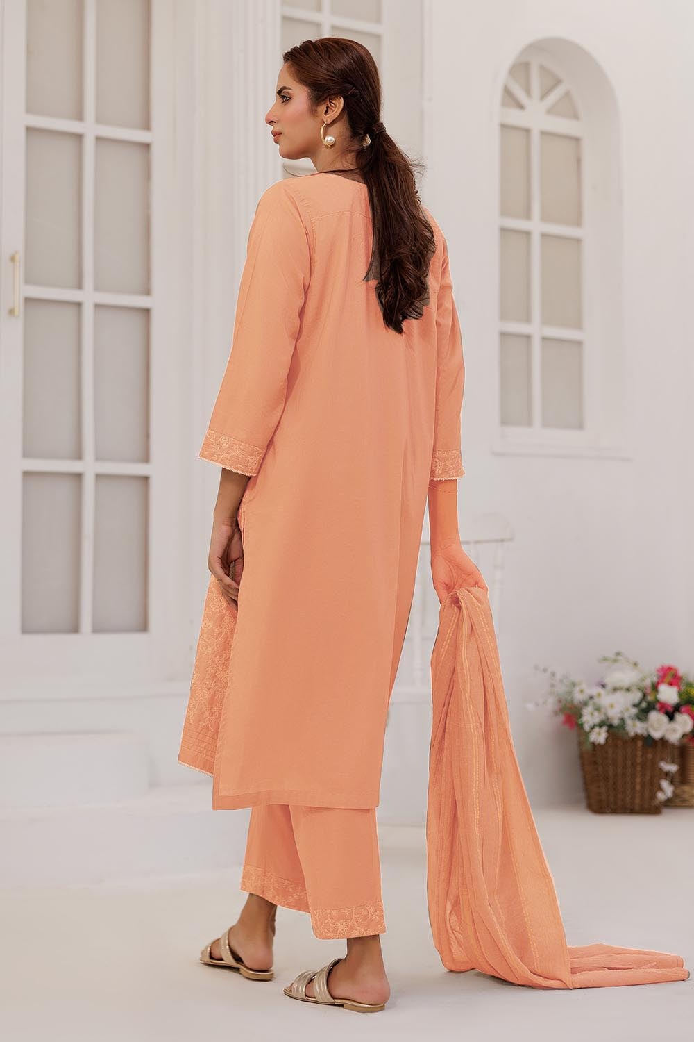 Senorita Women RTW Women Solids Mix Casual Plus 3 Piece Suit Plain Cotton LBD-03091 - Summer Collection