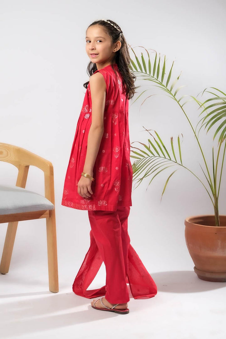 Senorita Girls RTW Solids Cotton 3 Piece Suit KBD-03389 Eid Collection