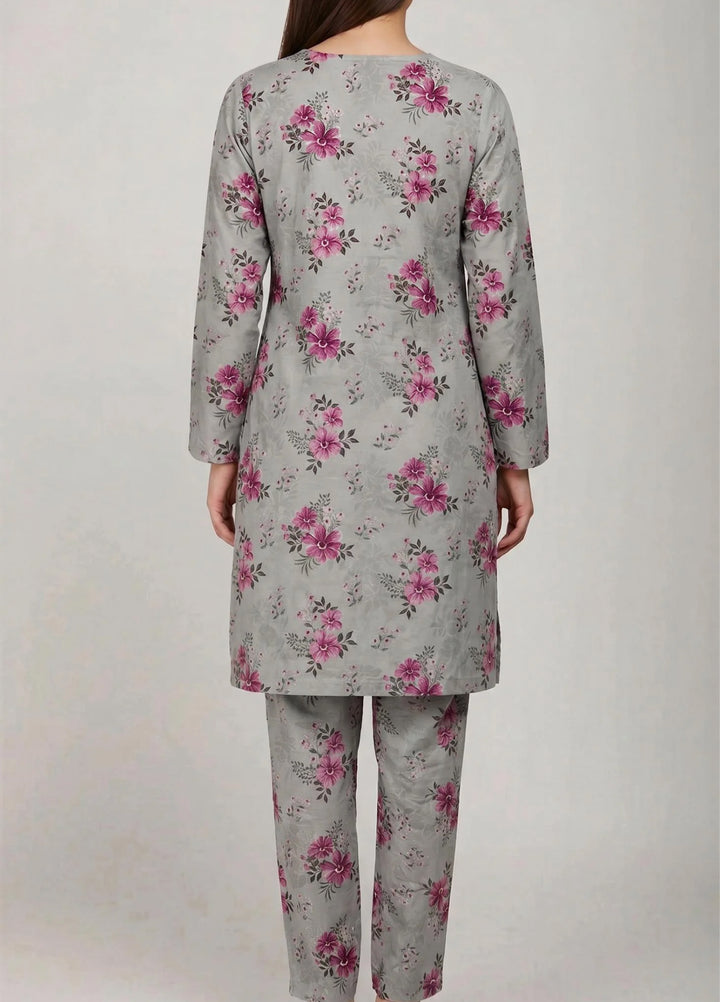 Saba Sumaiya Women RTW Printed Cotton Lawn 2 Piece Suit SS-78660 Grey Floral - Casual Collection