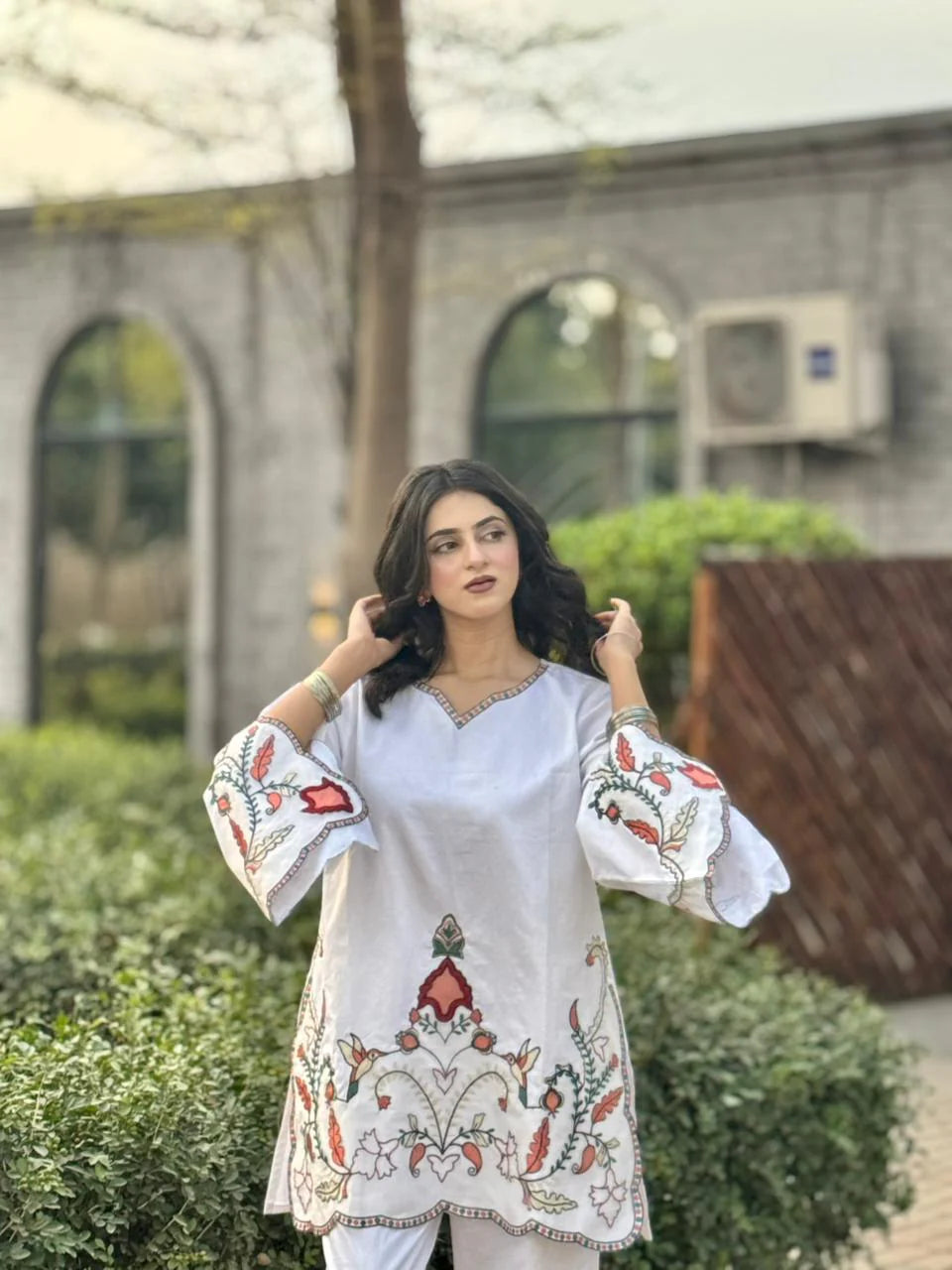 Urban Cut RTW Embroidered Cotton Co-Ord Sets Suit C-48 - Casual Collection