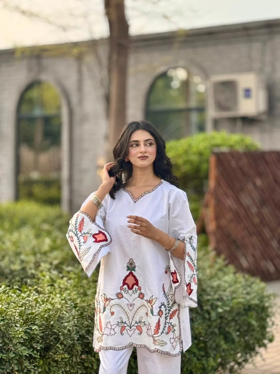 Urban Cut RTW Embroidered Cotton Co-Ord Sets Suit C-48 - Casual Collection