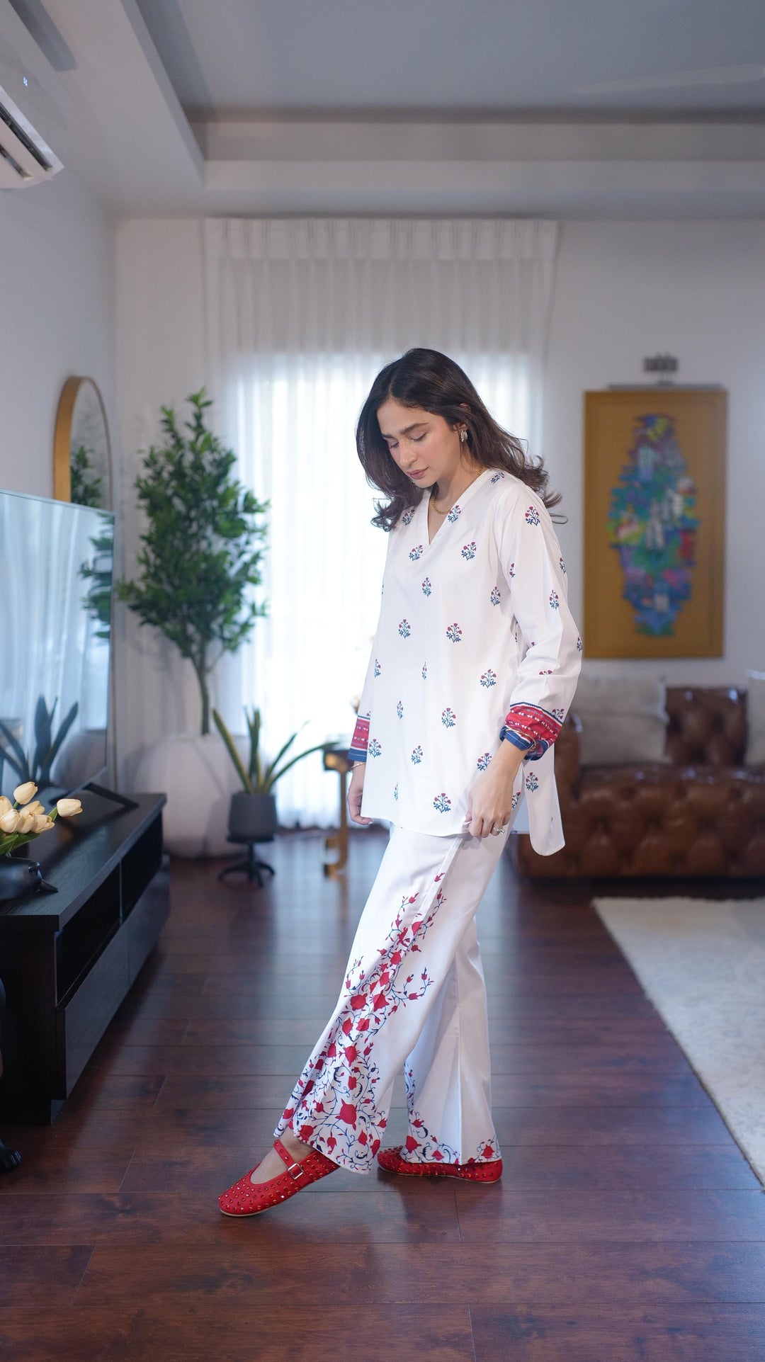 Dhaga Women Pret Printed 2 Piece Soft Crepe Kiz SS24DSP254 - Summer Collection