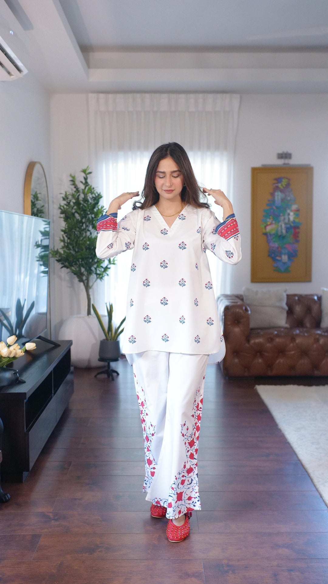 Dhaga Women Pret Printed 2 Piece Soft Crepe Kiz SS24DSP254 - Summer Collection