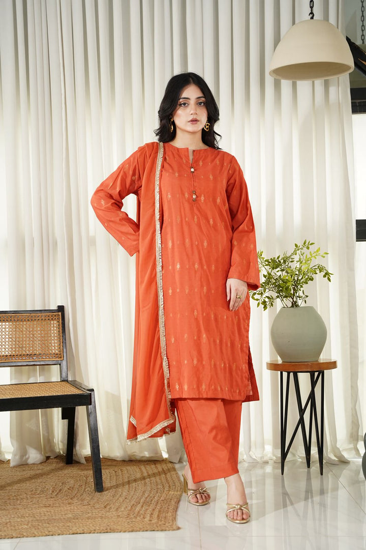 Dhaga Women Pret Embroidered 3 Piece Chikankari Mina SS25DSEMINA - Summer Collection