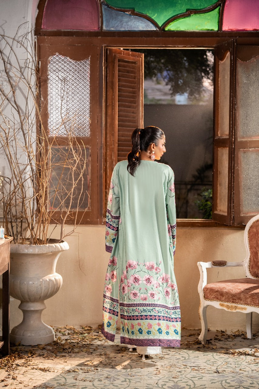 Dhaga Women Pret Printed Herringbone 1 Piece Suit Sagea SS25SHDP604 - Winter Collection