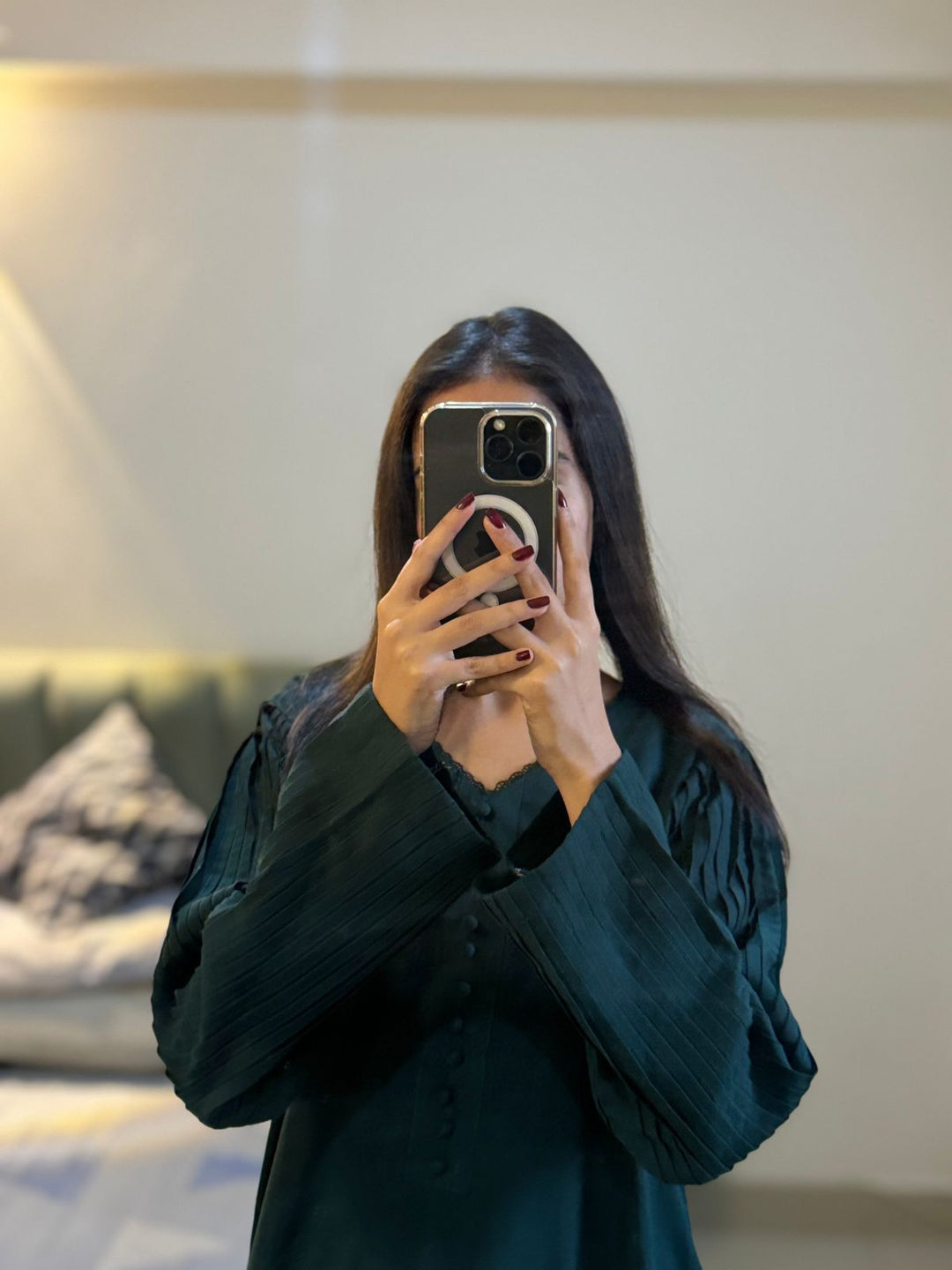 Silcot Women Pret Solids Linen 2 Piece Suit Timeless Emerald - Summer Collection