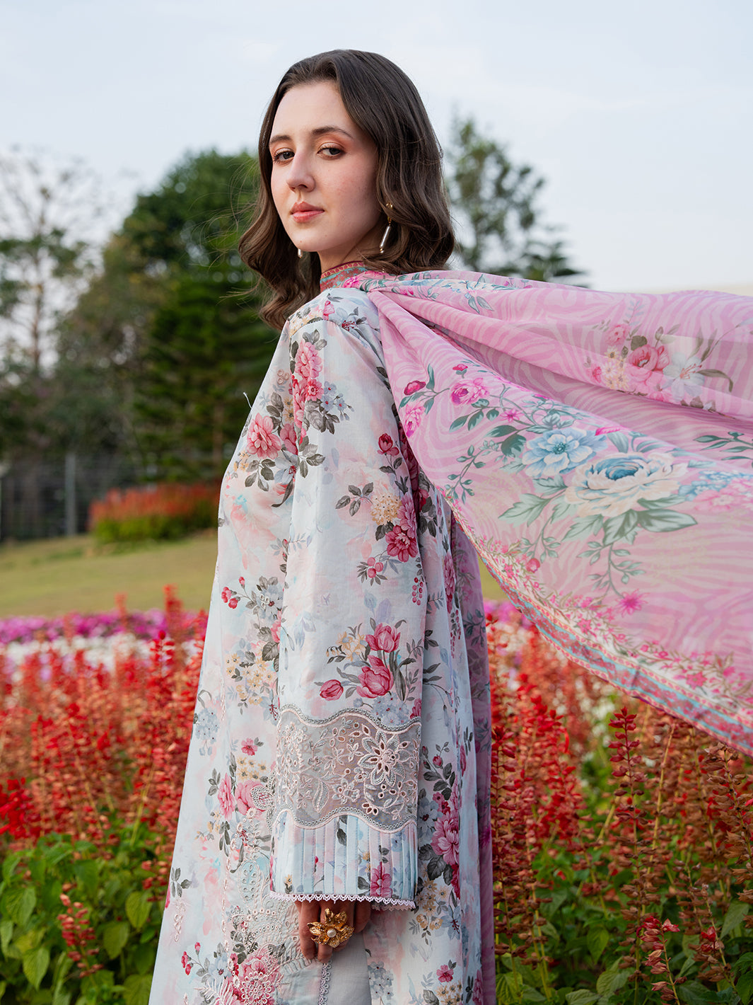 The Scent Of Summers by Yards Unstitched Embroidered Lawn 3 Piece Suit Whispering Willow Casual Collection