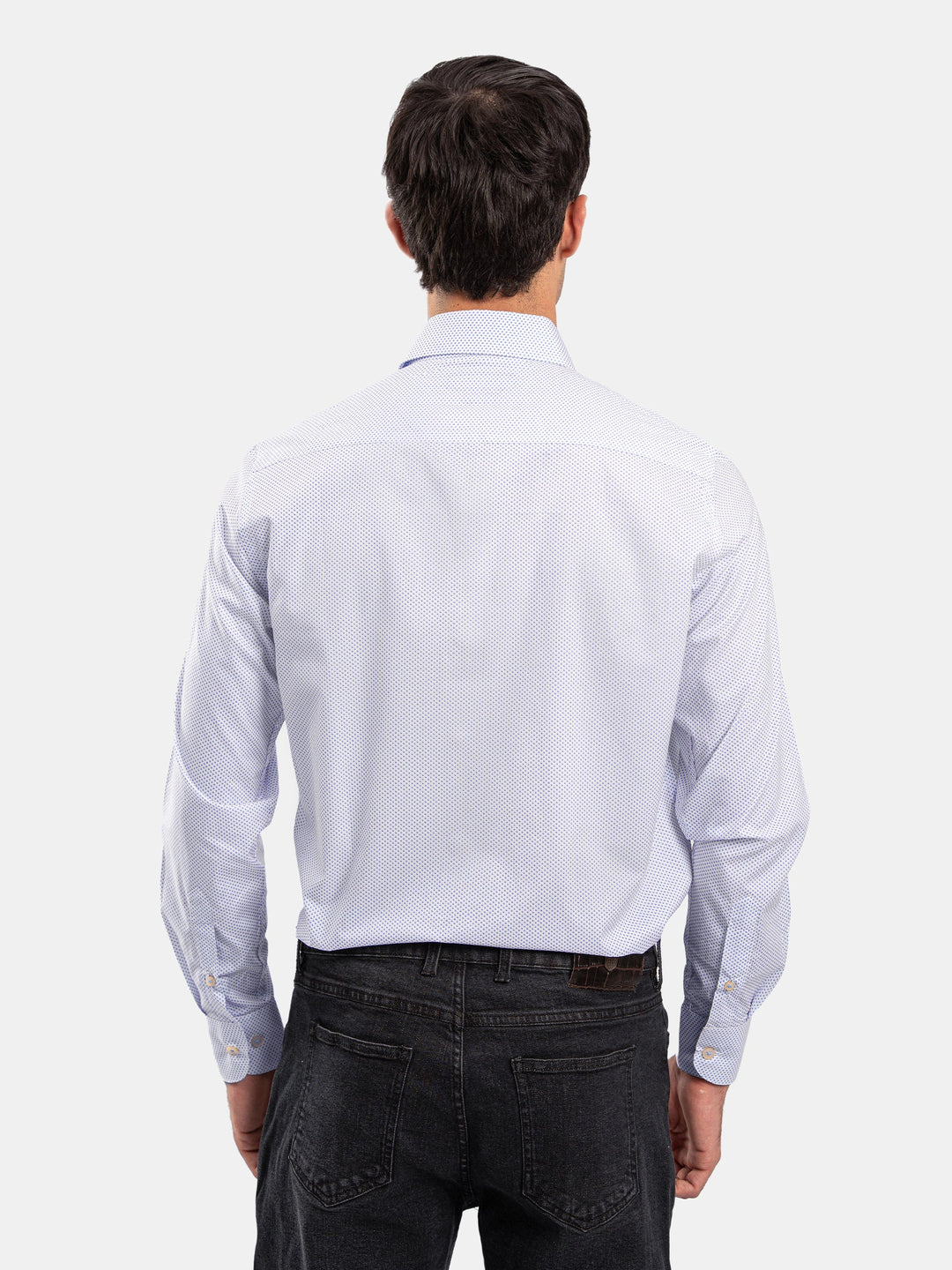 Brumano Mens RTW Solids Cotton Shirt Suit White Fine Winter Collection