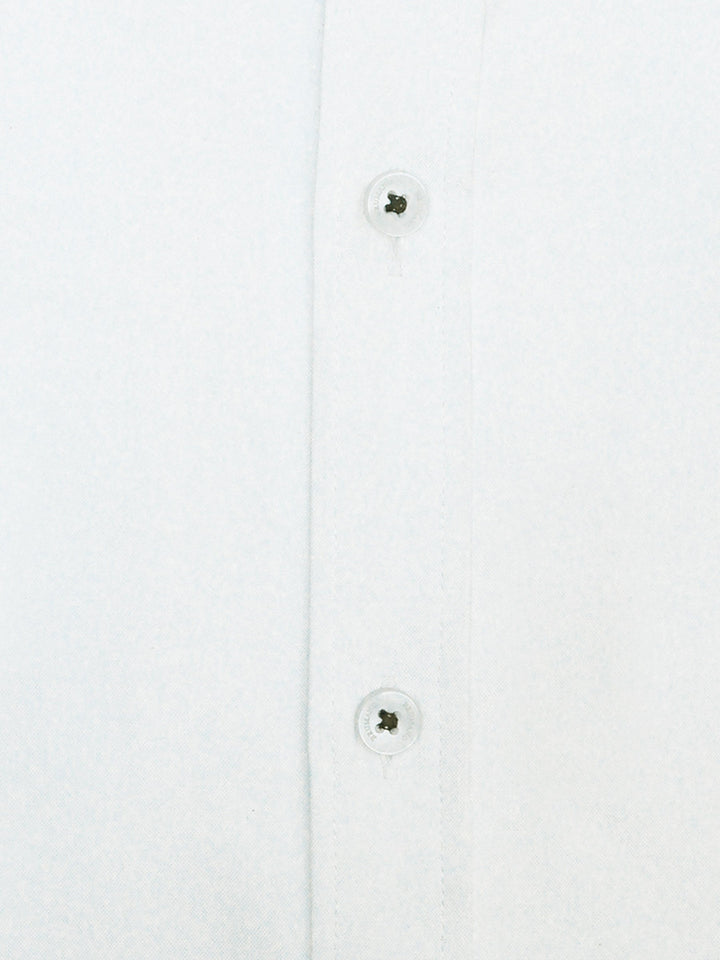 Brumano Ready To Wear Shirts Men 1 Piece Cotton White Button Down Poplin Shirt With Inner Collar Detailing 0-31-025-4415 - Summer Collection