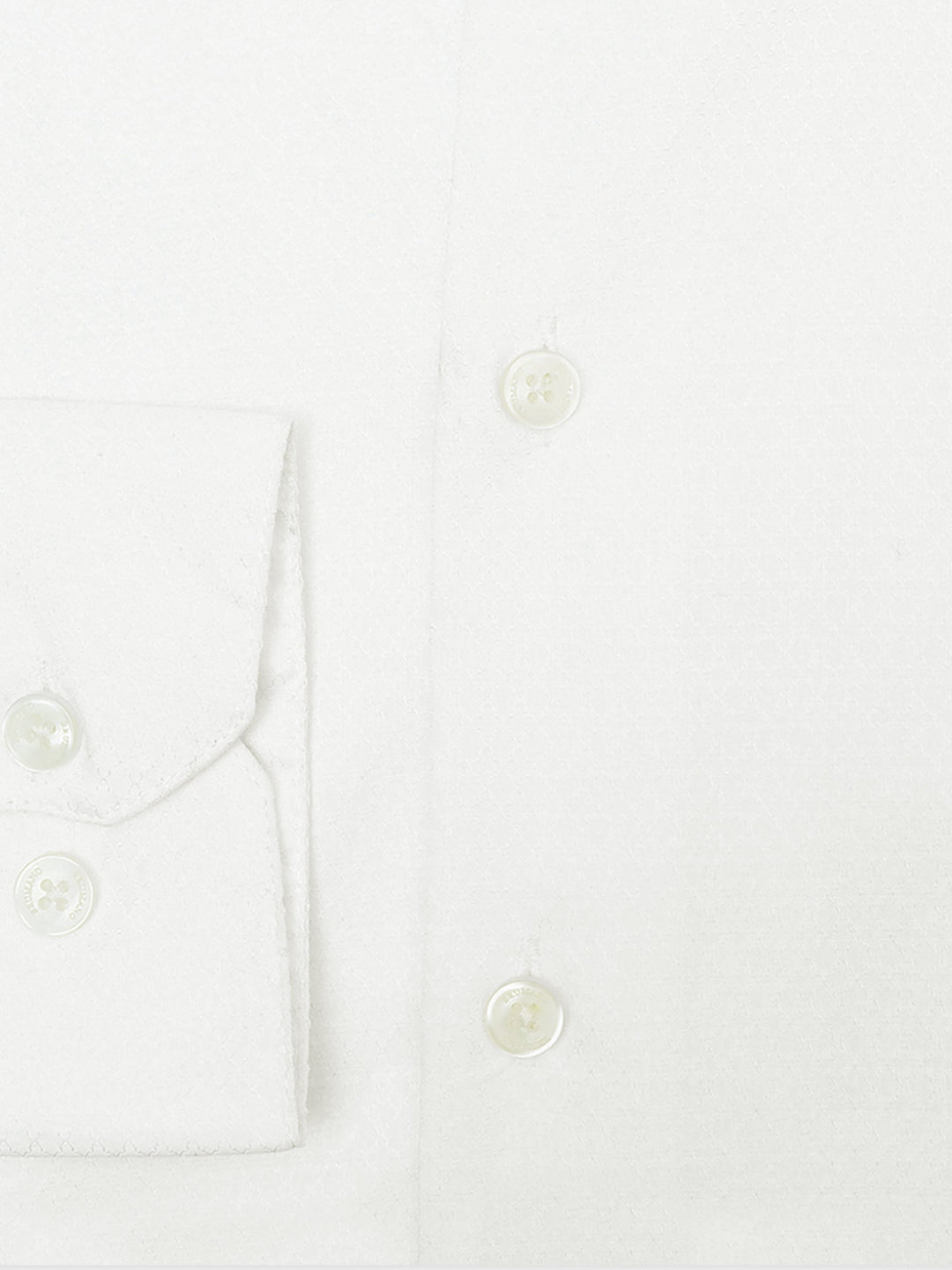 Brumano Ready To Wear Shirts Men 1 Piece Cotton White Jacquard Structured Formal Shirt Luxe 0-32-025-4365 - Summer Collection