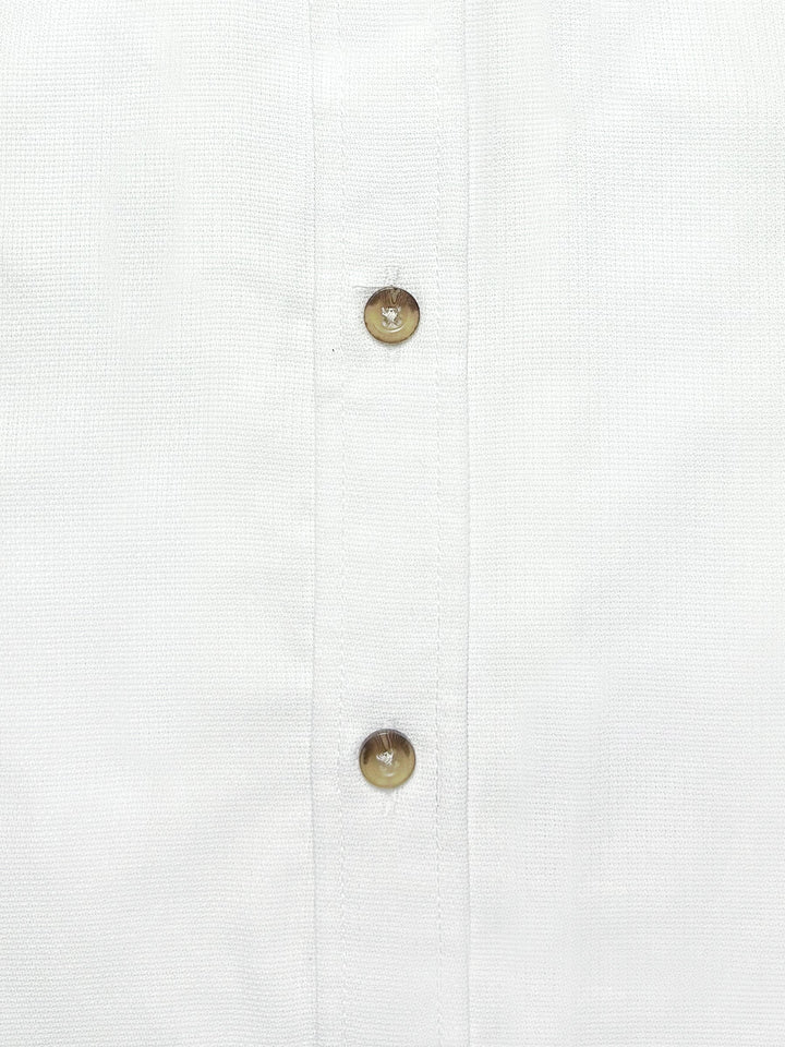 Brumano Ready To Wear Shirts Men 1 Piece Cotton White Structured Button Down Shirt 0-31-025-4478 - Summer Collection