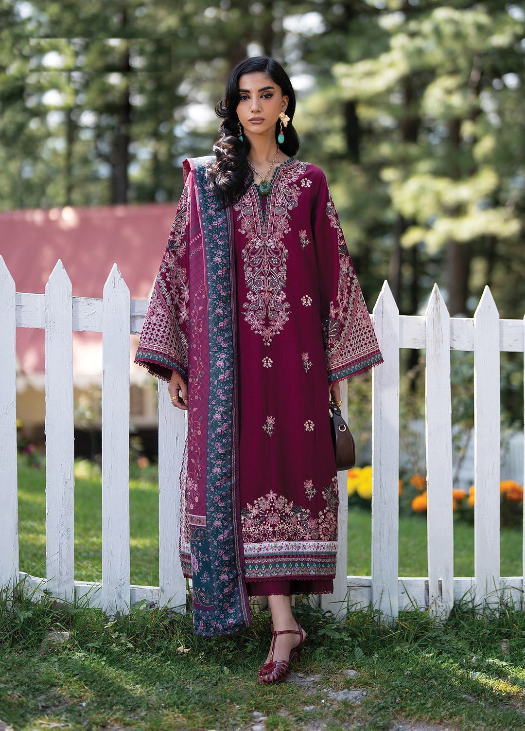 Extended Stay by Xenia Formals Unstitched Embroidered Khaddar 3 Piece Suit XE26UES 02-Jabah - Winter Collection