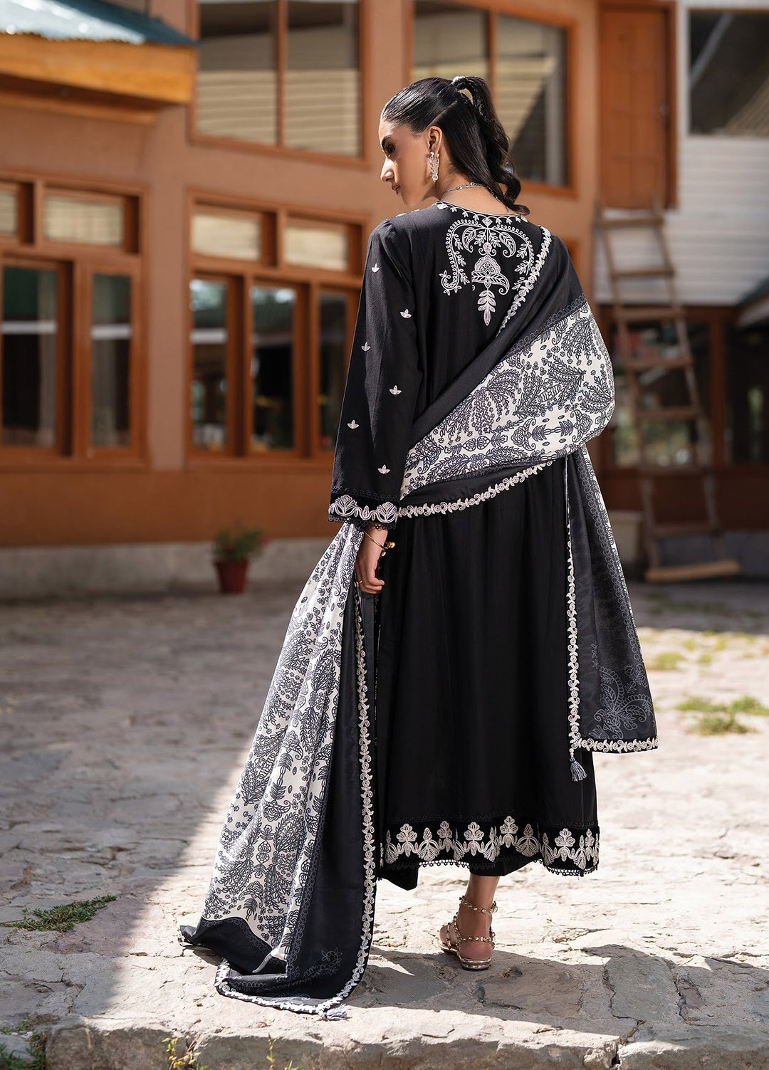 Extended Stay by Xenia Formals Unstitched Embroidered Khaddar 3 Piece Suit XE26UES 03-Nusha - Winter Collection