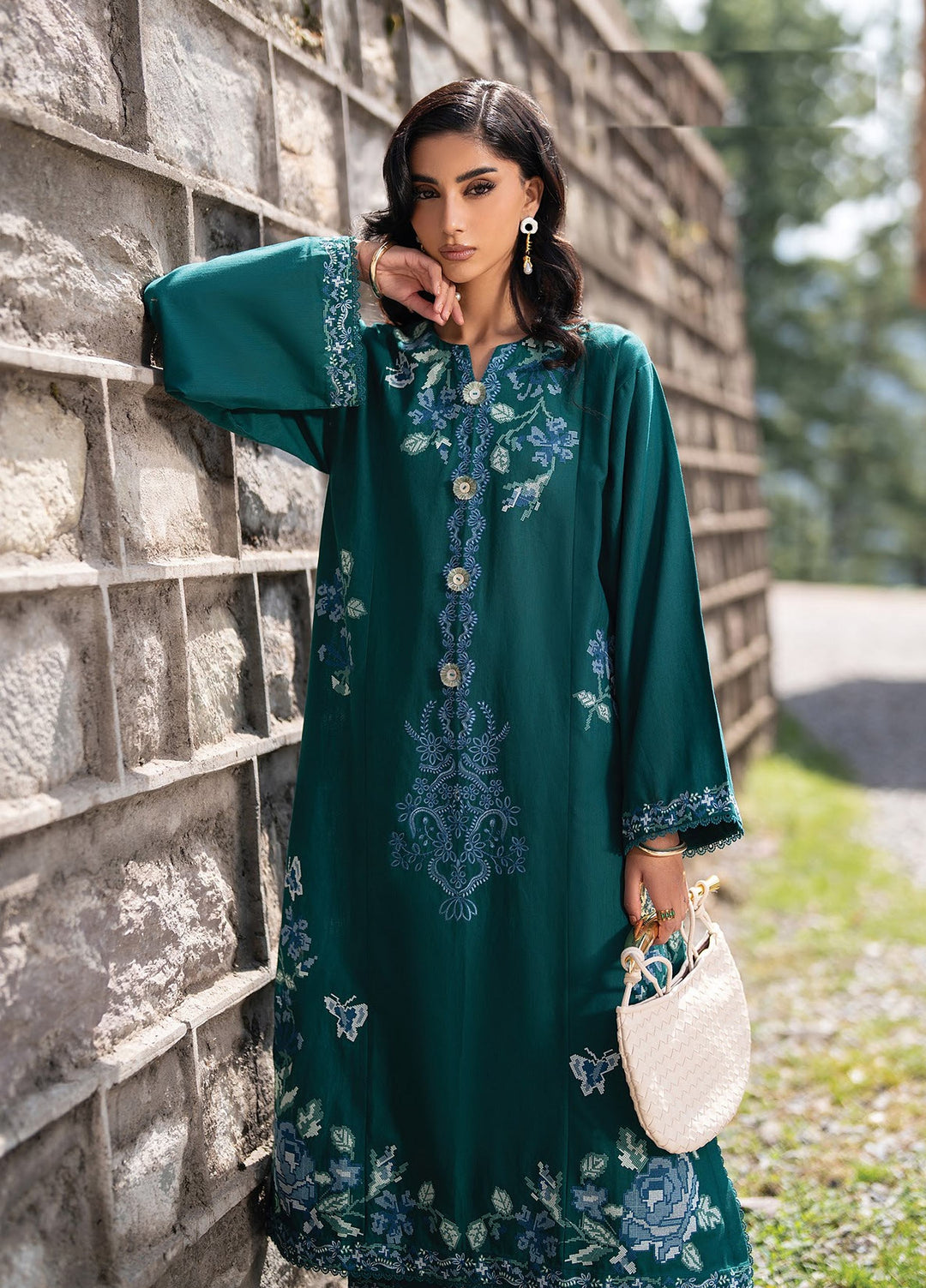 Extended Stay by Xenia Formals Unstitched Embroidered Khaddar 3 Piece Suit XE26UES 05-Rosha - Winter Collection