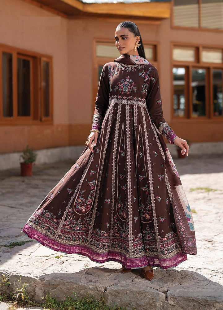 Extended Stay by Xenia Formals Unstitched Embroidered Khaddar 3 Piece Suit XE26UES 07-Sarv - Winter Collection
