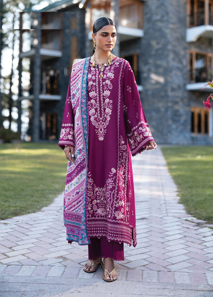 Extended Stay by Xenia Formals Unstitched Embroidered Khaddar 3 Piece Suit XE26UES 08-Shela - Winter Collection