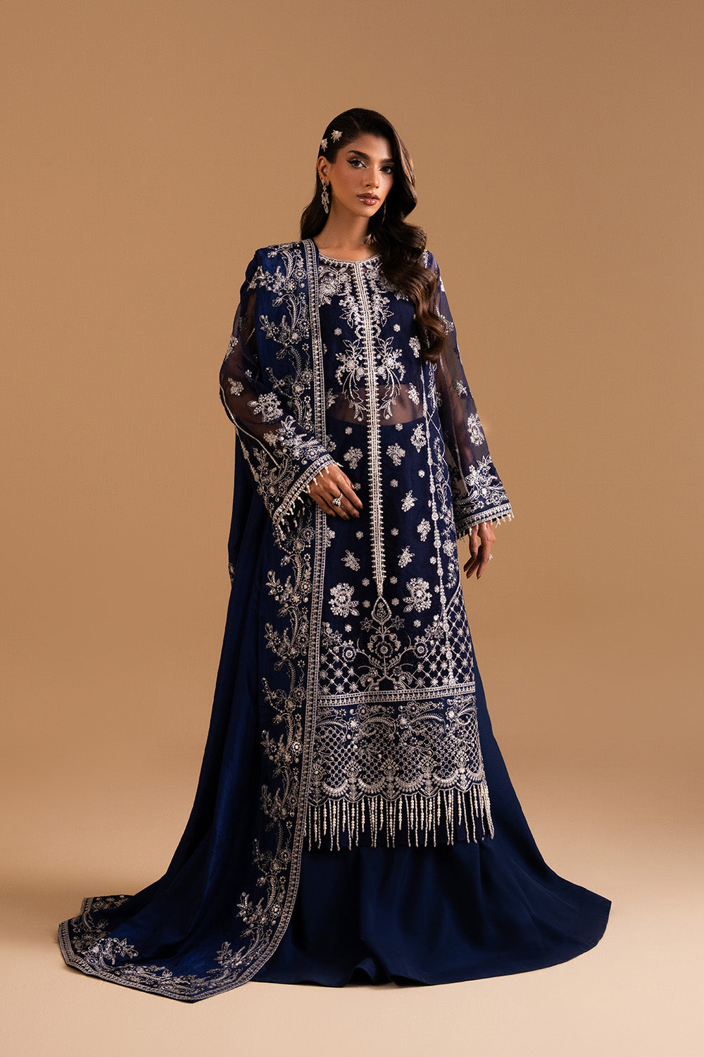 Afsany by Zariya RTW Embroidered Organza 3 Piece Suit MAHNOOSH ZB50036 Festive Collection