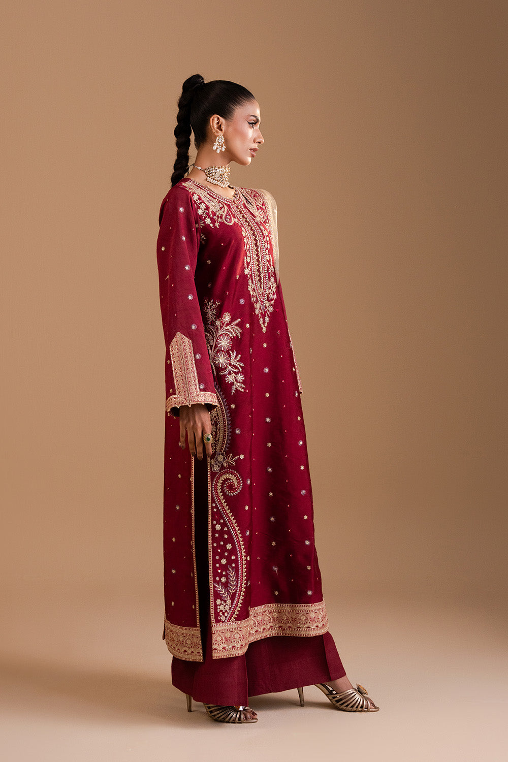 Afsany by Zariya RTW Embroidered Russian Silk 3 Piece Suit FERESHTEH ZB50037 Festive Collection