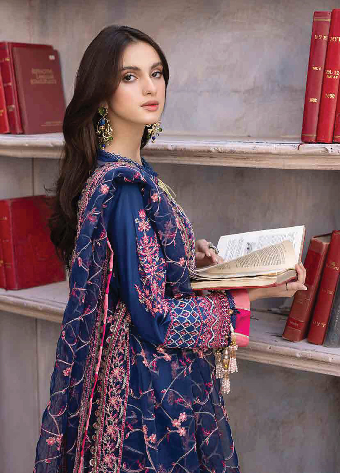 Husn E Adaa by Maham Sultan Unstitched Embroidered Lawn 3 Piece Suit MS26UHA Zebaish - Lawn Collection
