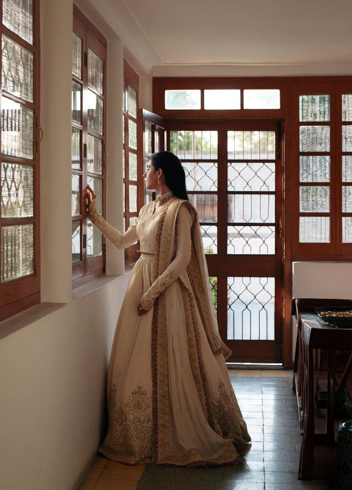 Shagun by Neeshay Unstitched Embroidered Raw Silk 2 Piece Suit NSH26US Zohravar - Festive Collection