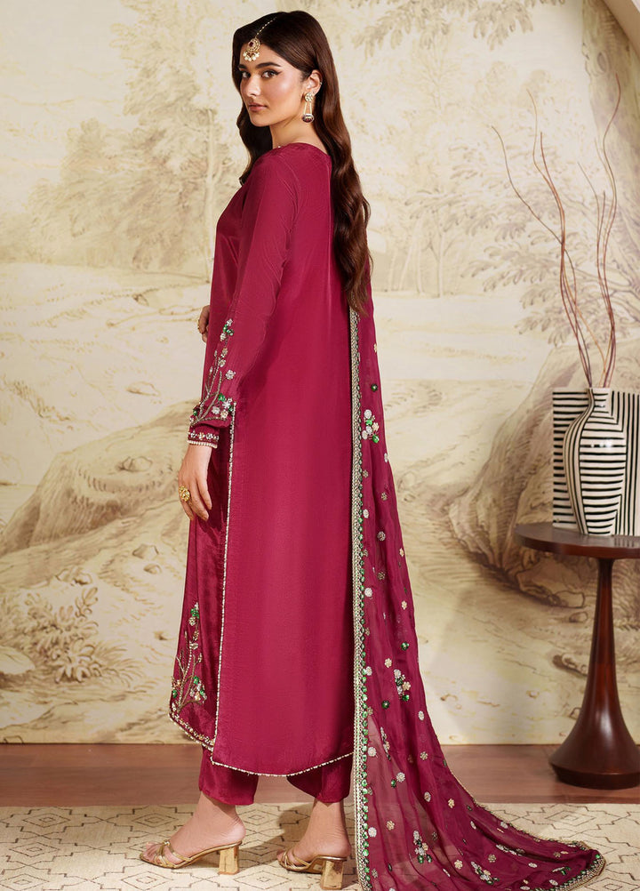 Saheera by Zarif Embroidered Raw Silk Suits Unstitched 3 Piece ZRF25SF SHE-02 Shamma - Festive Collection