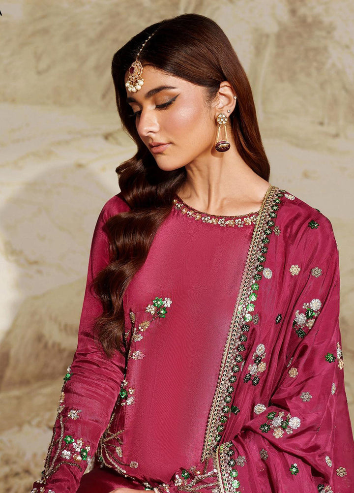 Saheera by Zarif Embroidered Raw Silk Suits Unstitched 3 Piece ZR25UF SHE-02 Shamma - Festive Collection