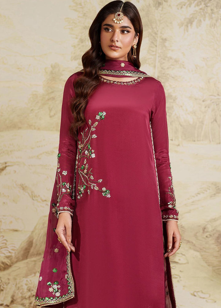 Saheera by Zarif Embroidered Raw Silk Suits Unstitched 3 Piece ZRF25SF SHE-02 Shamma - Festive Collection