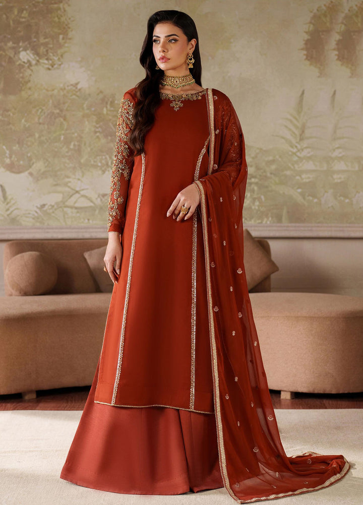Saheera by Zarif Embroidered Raw Silk Suits Unstitched 3 Piece ZRF25SF SHE-03 Farheen - Festive Collection
